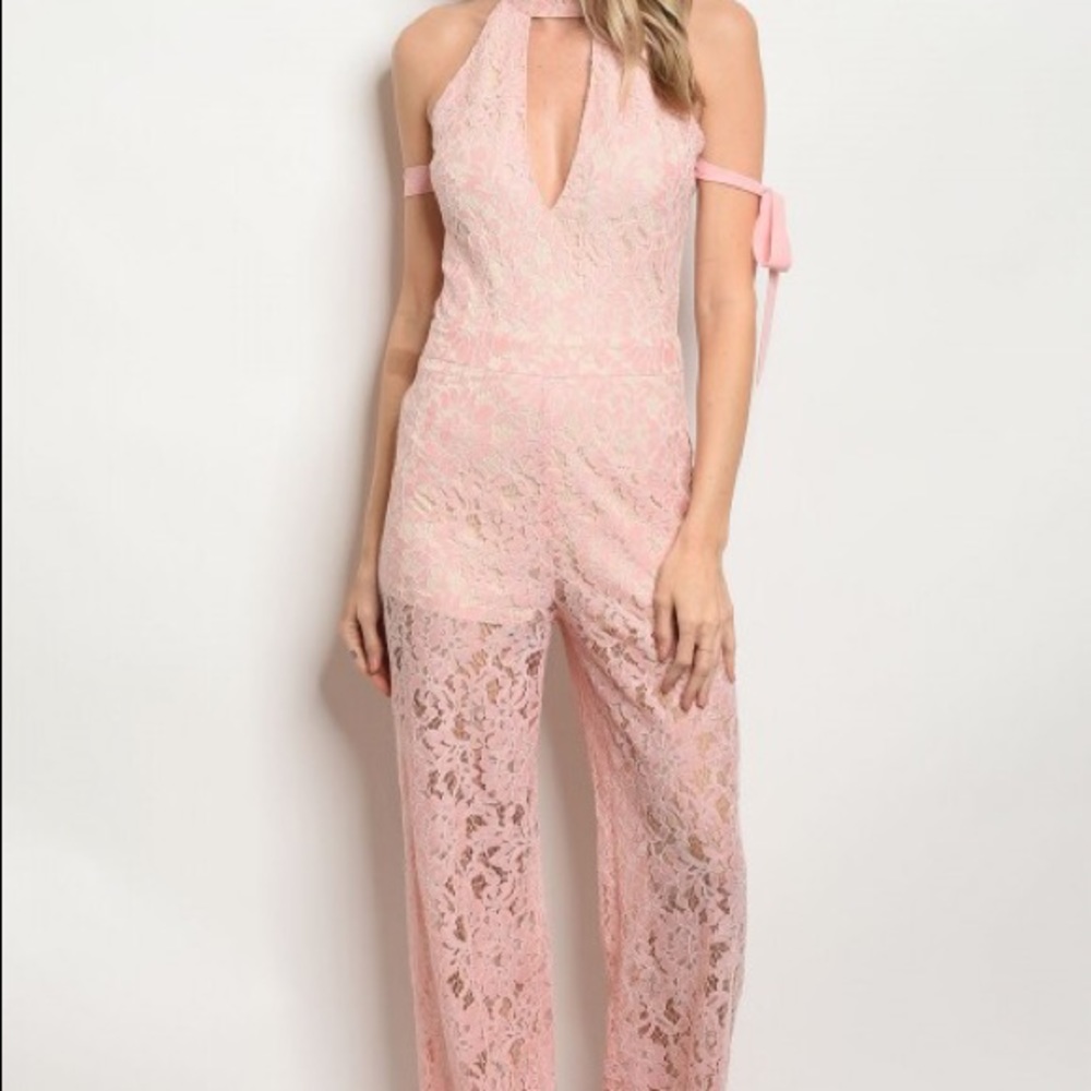 PINK NUDE JUMPSUIT
